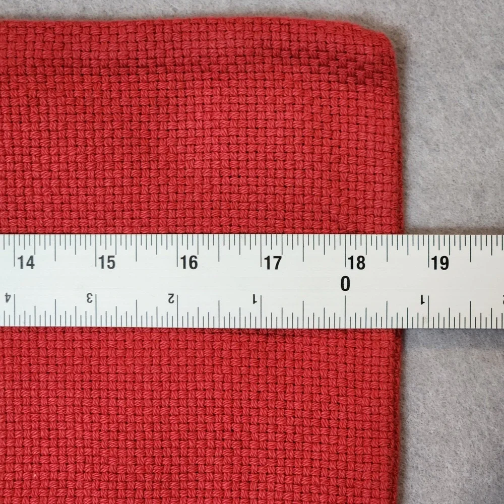 Pottery Barn Lot‎ of 3 Pillow Shams Solid Red Waffle Textured 19x19 100% Cotton
